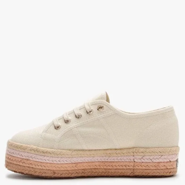 Superga 2790 Cotropew Light Sand Beige Canvas Colour Rope Flatform ESP