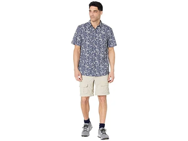 Columbia Men's Super Slack Tide Camp Shirt - XXL - Collegiate Navy Kona Print