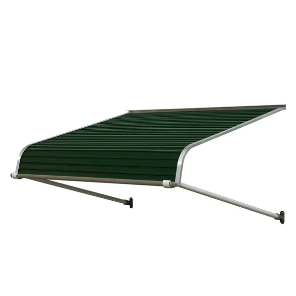 NuImage Awnings 1100 96-in Wide x 60-in Projection Evergreen Solid Fixed Door Awning - K111009625