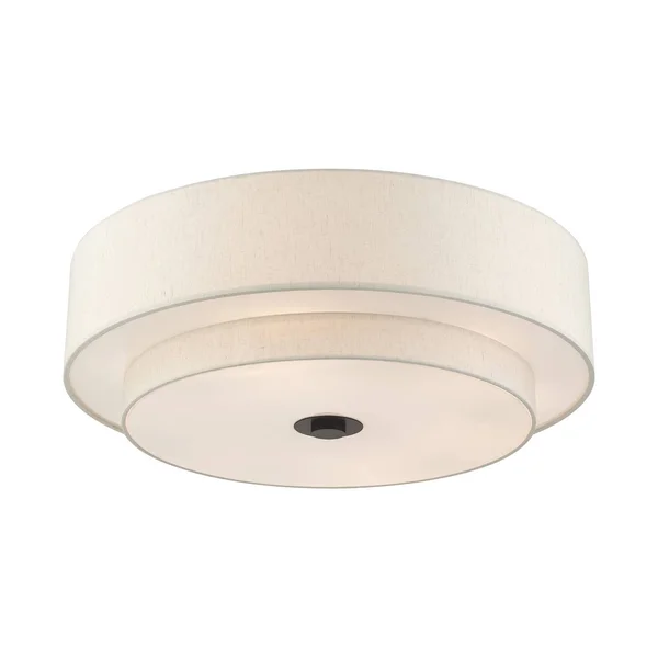 Livex Lighting Meridian 6 Light English Bronze Semi Flush Mount 45849-92