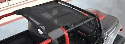 Jeep Wrangler Spiderweb Shade Krawler Trail Mesh Top; Tan KRAWLER-TJ-TM-Tan