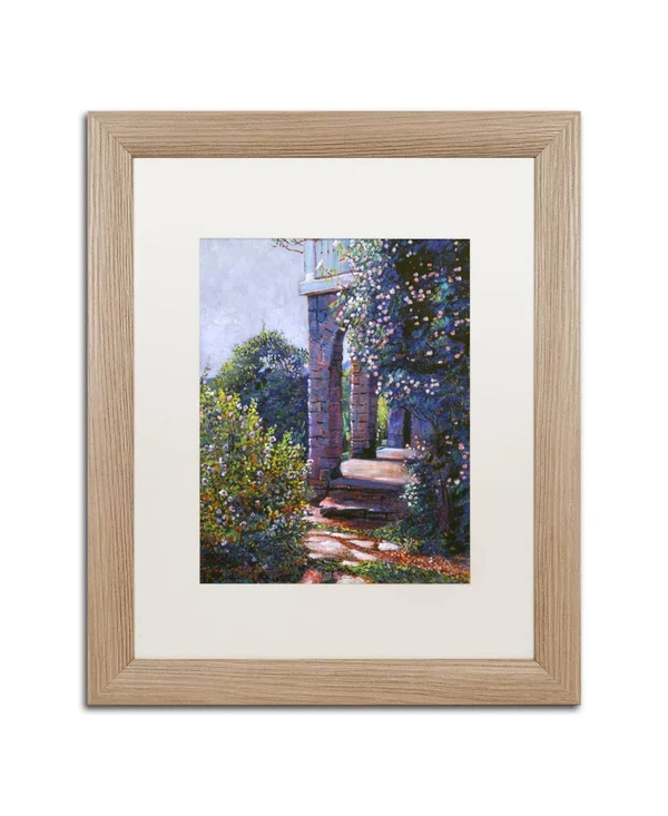 Trademark Fine Art Climbing Roses by David Lloyd Glover Matted Framed Painting Print - Size: 20x22 H x 16x22 W x 0.5x22 D - Frame