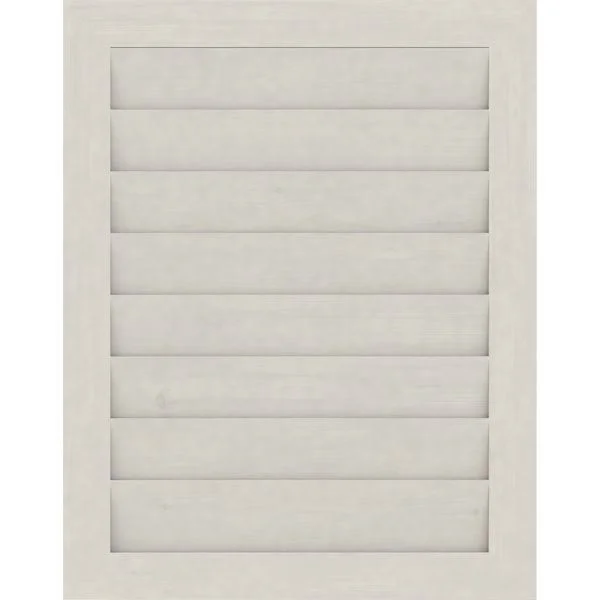 Ekena Millwork GVWVE12X2602SDPPI 12x22W x 26x22H Vertical Gable Vent (17x22W x 31x22H Frame Size): Primed, Non-Functional, Smoot