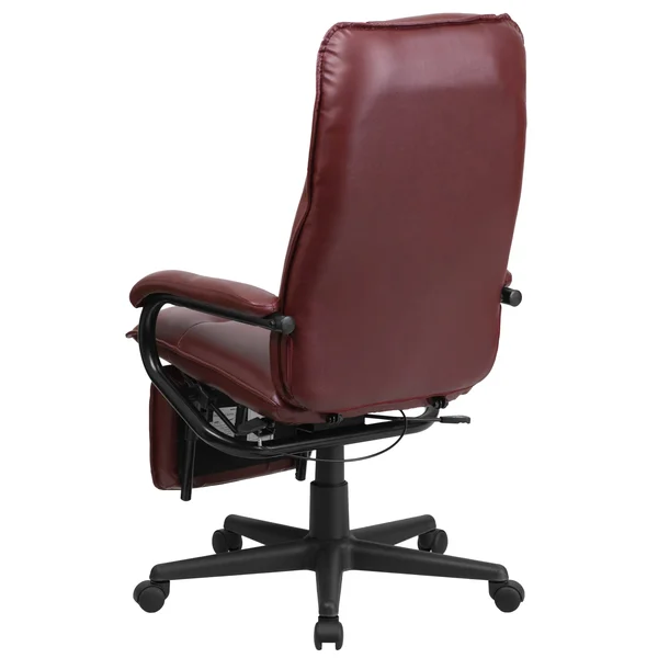 High Back Leather Executive Reclining Office Chair Black