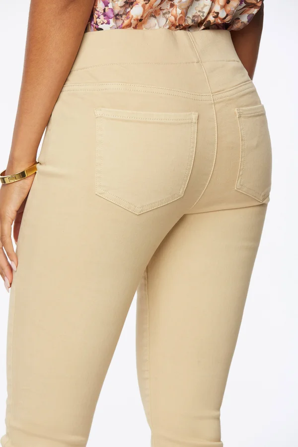 Nydj Women's Skinny Ankle Pull-On Jeans in Petite in Marisol Warm Sand, Size: 10p