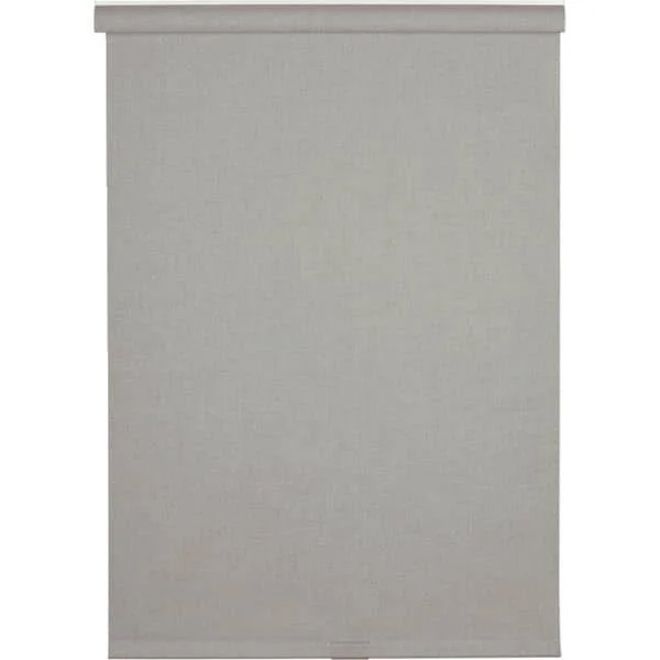 Cordless Linen Look Thermal Fabric Roller Shade - Size 43x22 W x 66x22 L in Gray by Whole Space Industries