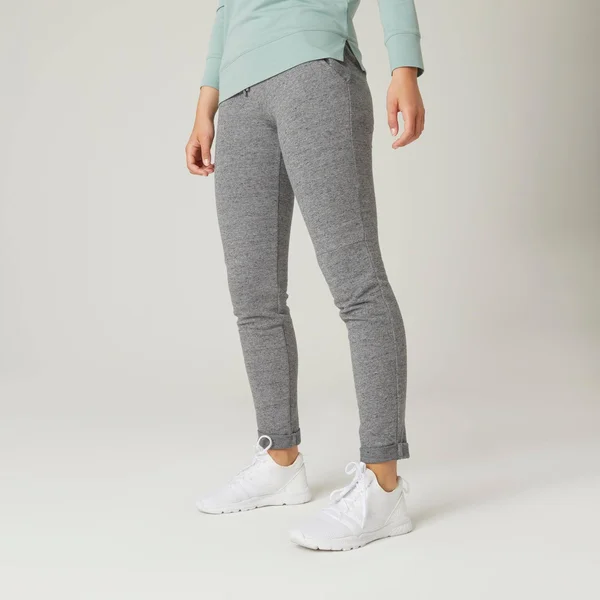 Nyamba Women's 500, Slim Jogging Pants in Gray, Size W26 L30