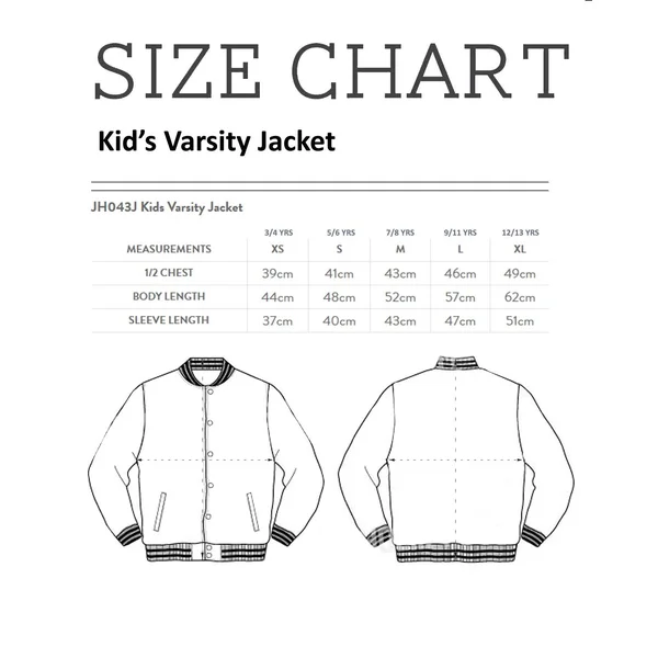 (3-4 Years) The Incredible Frost and Fire Adventure Time Kid's Varsity Jacket