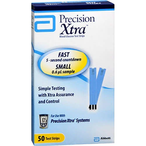 Precision Xtra Test Strips - Blood Glucose - 50 test strips