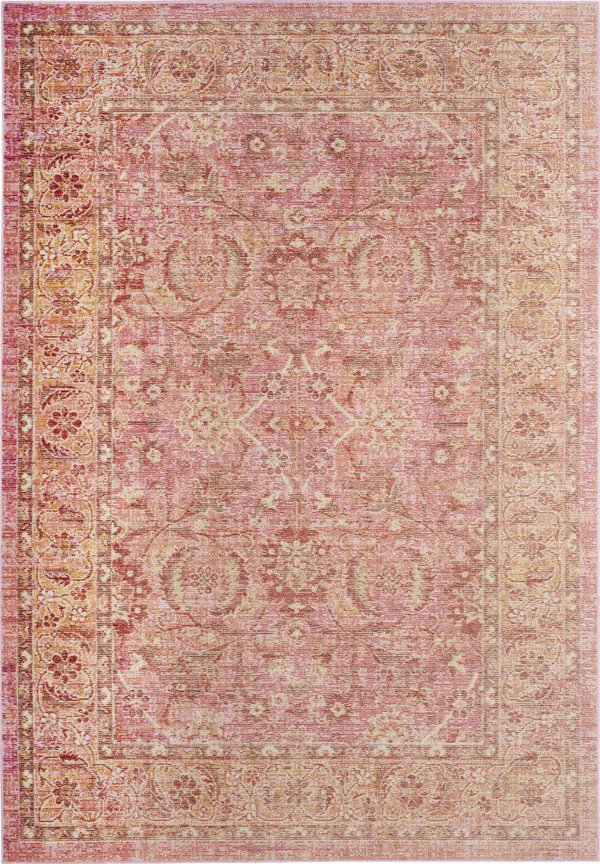 Safavieh WDS341B Windsor Pink, Orange Area Rug - 6& x 6& Square