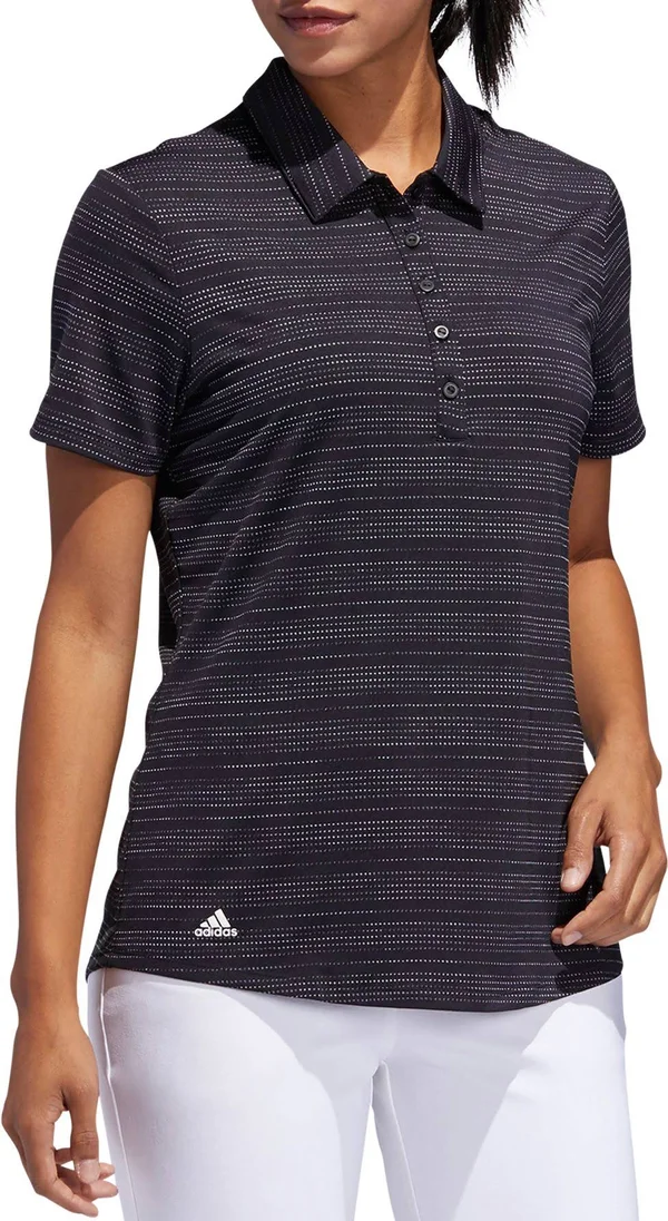 Adidas Women's Microdot Polo Size XS, Black/White