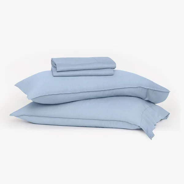 Buffy Eucalyptus 4-Piece Sheet Set - Light Blue