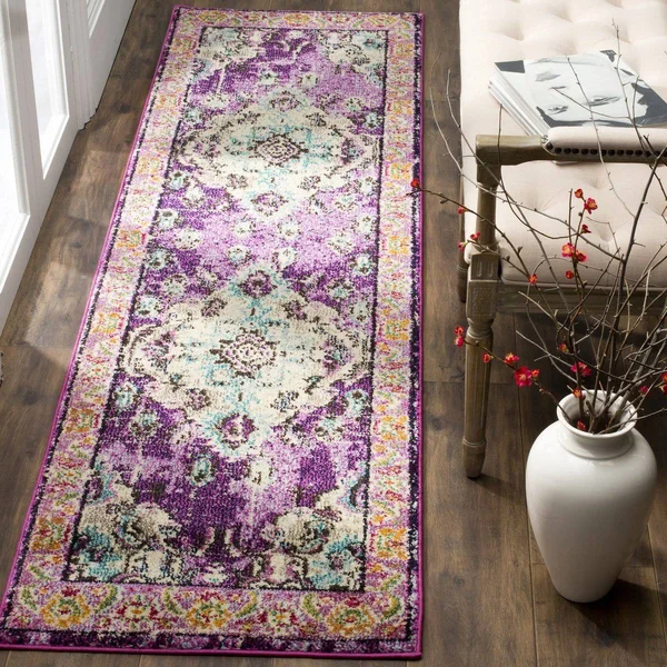 Safavieh MNC243L Monaco Violet - Light Blue Area Rug - 8& x 10&