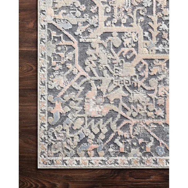 Alexander Home Heather Power Loomed Area Rug - 2&8x22 x 13& - Charcoal/Multi