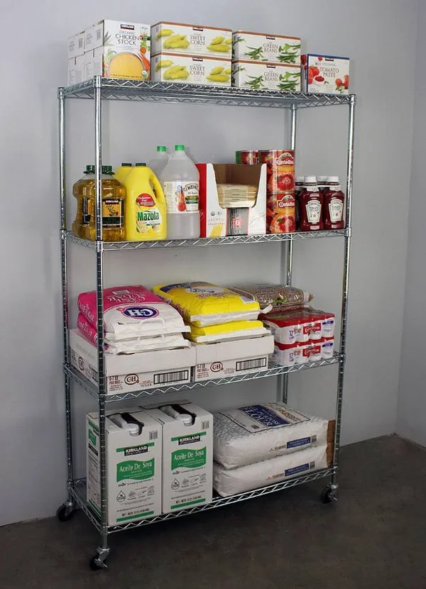 SafeRacks 72x22H x 48x22W x 18x22D 4-Tier NSF Wire Shelving