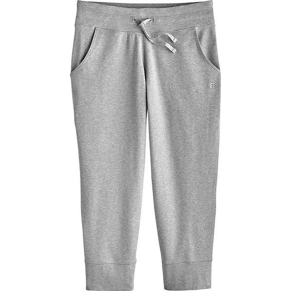Coolibar Plus Size Women's Maho Weekend Crop Joggers - Pants for Women, Grey, 3X