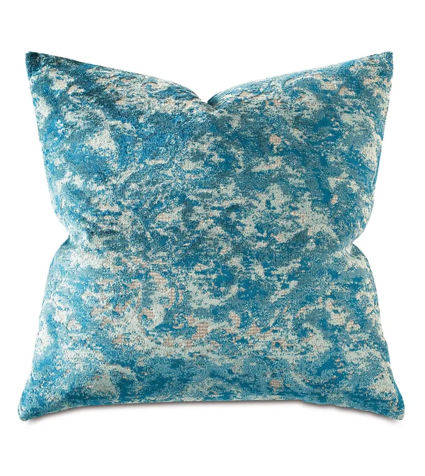 Studio 773, Byzantine Velvet Decorative Pillow in Lagoon, 22X22