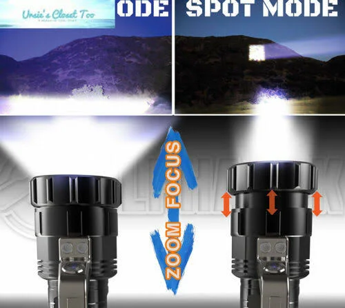 2800 Lumen - High Output, Rechargeable, Zoomable Floodlight to Spotlight, LED