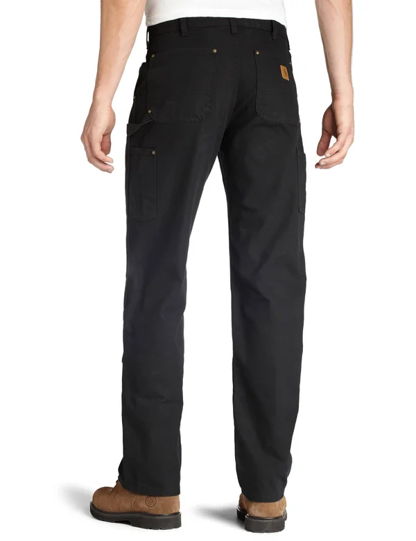 Carhartt Men's Duck Double Front Work Dungaree, B136, Black