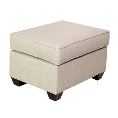 Finn Cocktail Ottoman Edgecombe Furniture Upholstery: Ridgecrest Midnight, Finish: BM Cherry