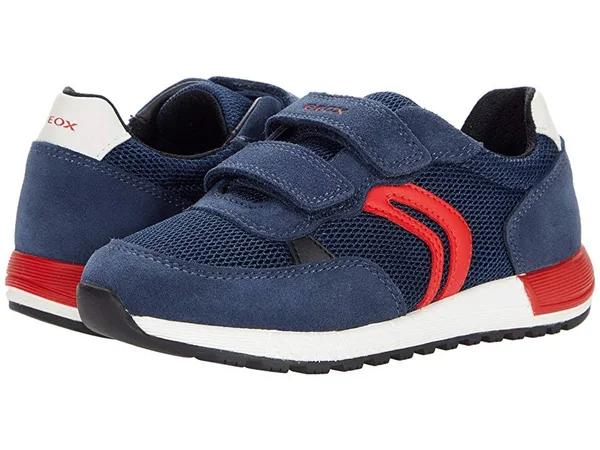 Geox Shoes Alben Boy Navy and Red, Size 10.5