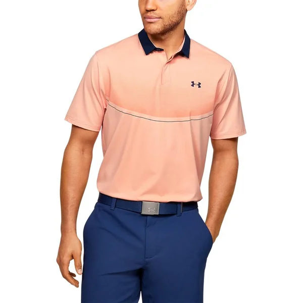 Under Armour Men's Iso-Chill Graphic Polo Shirts - Pink, Sm