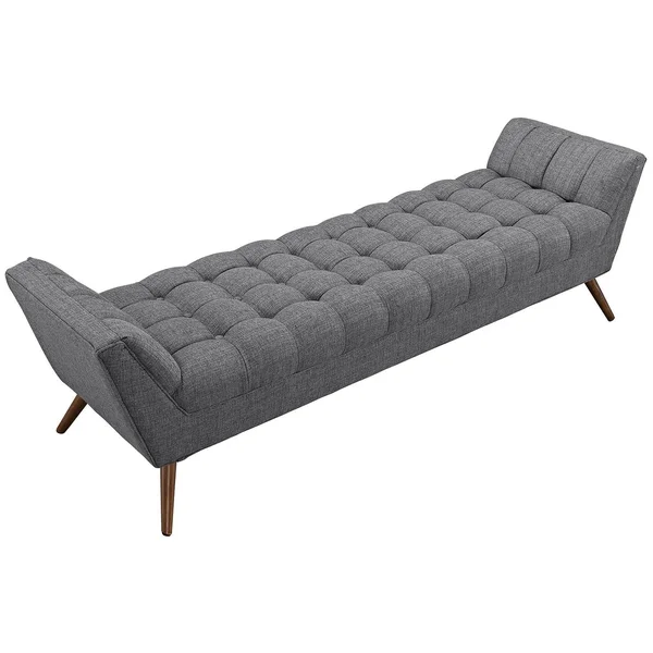 Modway Response Fabric Bench - Gray