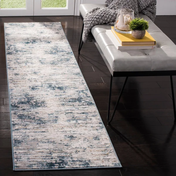Safavieh Vogue Modern & Contemporary Abstract Cream/Teal Rug - 3& x 5&