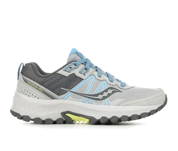Women's Saucony Excursion TR 14 Trail Running Shoes in Grey/Blue/Yel Size 8 Wide