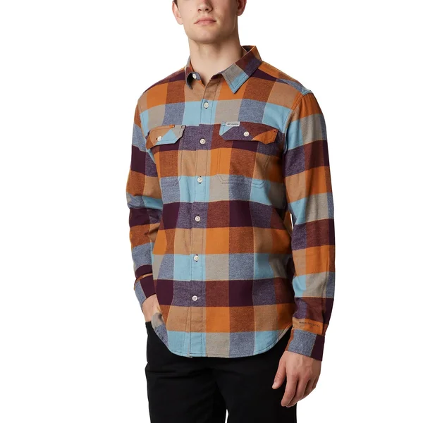 Columbia Men & S Flare Gun Stretch Flannel - Storm Big Check