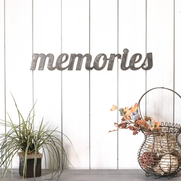 Memories - Metal Cut Sign 22x4in