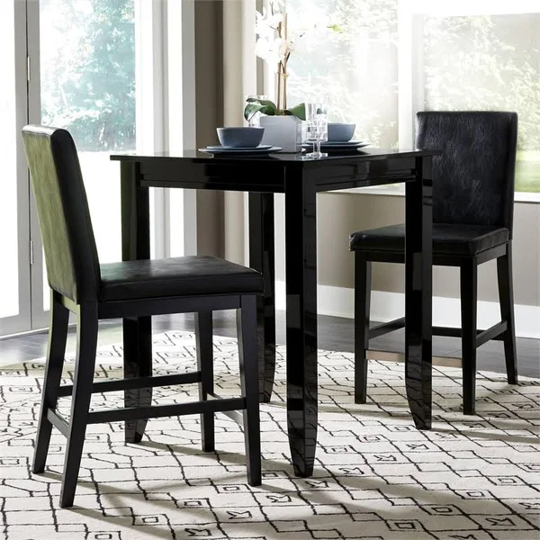 Homestyles 8002-89 Linear Black Counter Stool