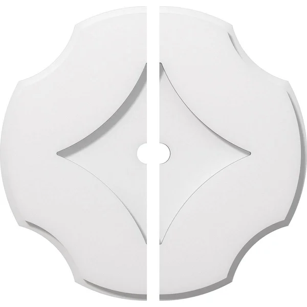14 inchod x 1 inchid x 4 3/4 inchc x 1 inchp Percival Architectural Grade PVC Contemporary Ceiling Medallion, Two Piece