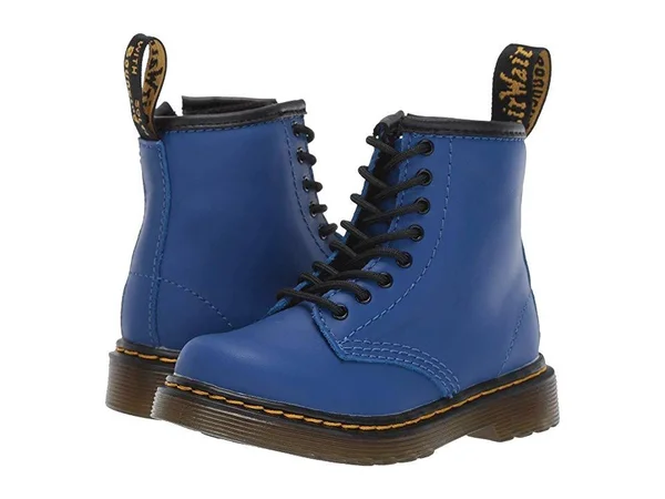 Infant Dr. Martens Brooklee Boot - Kids Unisex, Size: 7 M, Blue Romario Waxy Leather