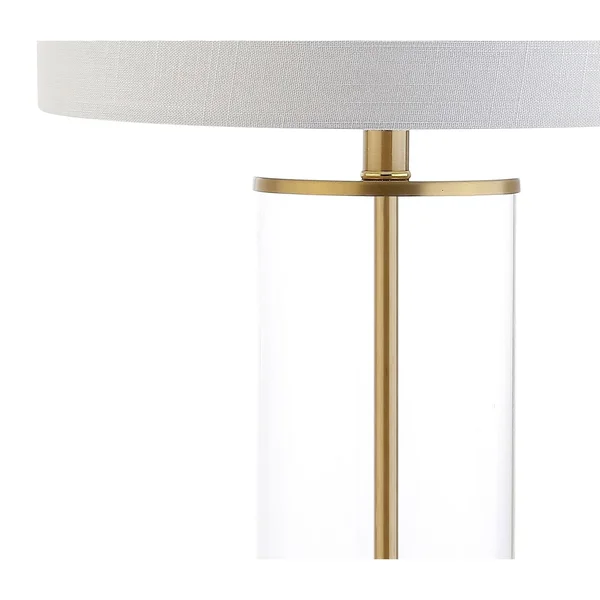 Collins 29.25x22 Glass LED Table Lamp - Brass Gold, Jonathan Y