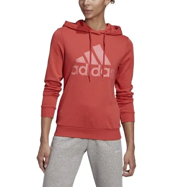 Adidas Women's Essentials Badge of Sport Hoodie S Women's Crew Red