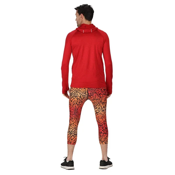 Sahara Sunset Capri, Tikiboo XXXL, Orange, Cropped Leggings