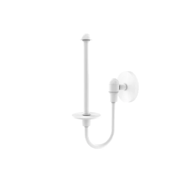 Allied Brass Tango Collection Upright Toilet Tissue Holder Matte White