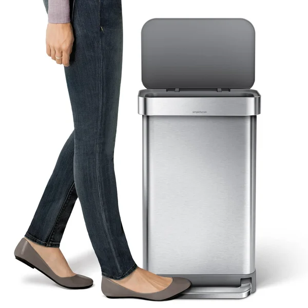 Simplehuman Trash Can - Rectangular Step Can, 45 Liter