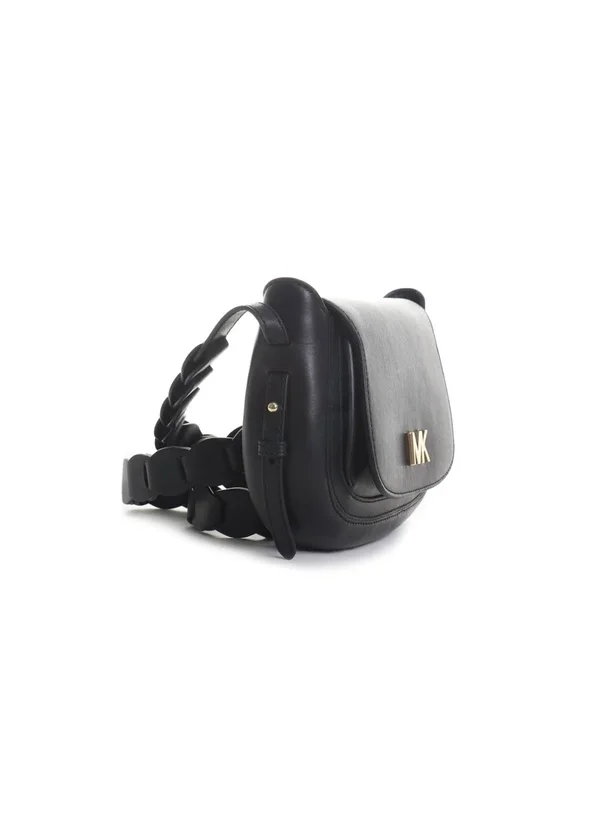 Michael Michael Kors - Jolene Small Leather Saddle Bag, Black, One Size