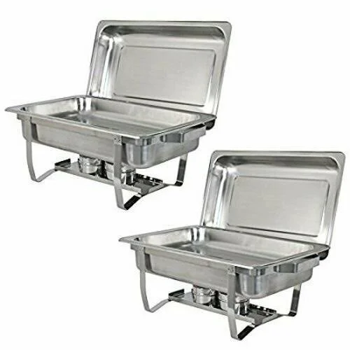 Upgraded 8 qt Stainless Steel Chafer Dishes, Full Size Chafer Chafing
