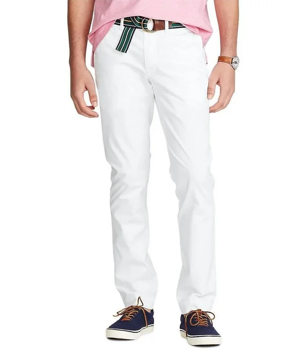 Polo Ralph Lauren Men's Slim-Fit Stretch Chino Pants - Pure White