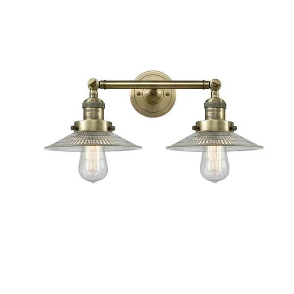 Innovations Lighting Halophane 2 Light Bath Vanity Light 208 AB G2 LED (Antique Brass)