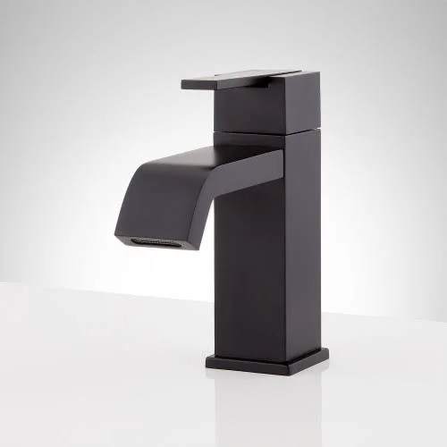 Rigi Single-Hole Bathroom Faucet - Matte Black, Signature Hardware 477036