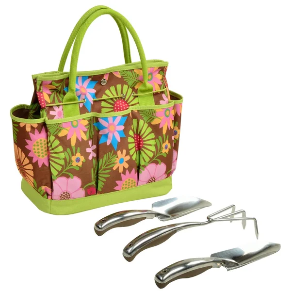 Picnic at Ascot Gardening Tote with 3 Tools - Floral