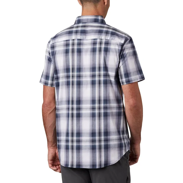 Columbia Rapid Rivers II Short Sleeve Shirt XLT, Collegiate Navy Ombre Plaid