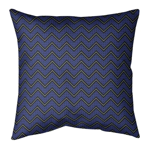 Porch & den Bayberry Chevron Pattern Throw Pillow - 16 x 16 - Teal - Linen