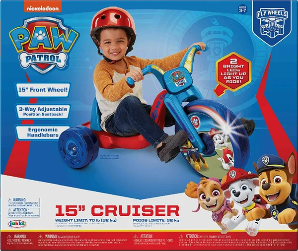 Paw Patrol Kids Tricycle 15 Fly Wheels Junior Cruiser Ride-On - 20 in x 22.5 in x 32.83 in