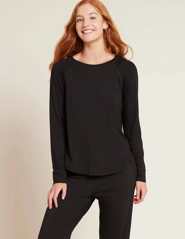 Goodnight Raglan Sleep Top L, Black