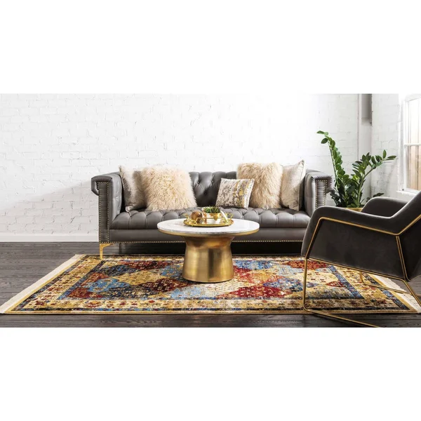 Unique Loom District Book Hill Multi 9 ft. x 12 ft. Area Rug